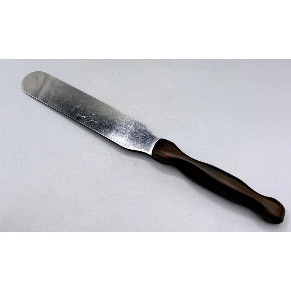 Cutco 1028 Spatula Spreader Stainless Steel Brown Swirl Handle Made in USA 11.5